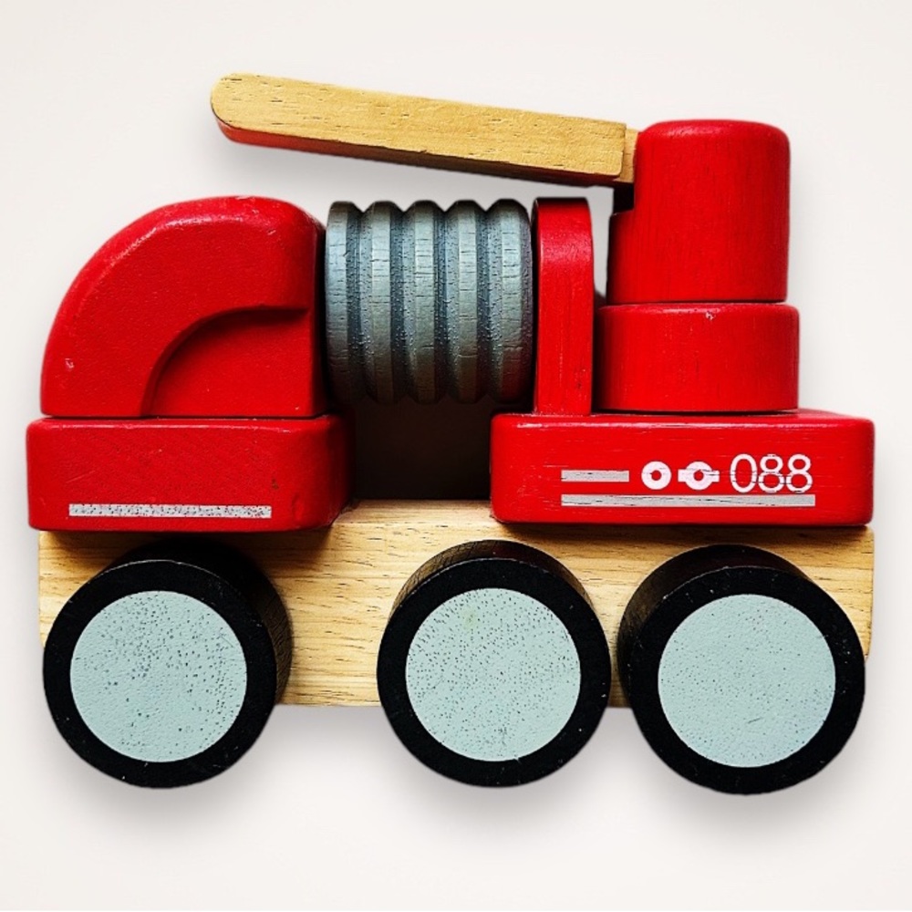 PlanToys Mini Wooden Fire Engine